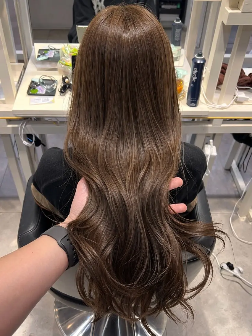 ロング カット ヘアカラー トリートメント 恵比寿韓国レイヤー× 艶透明感カラー大場のヘアスタイル