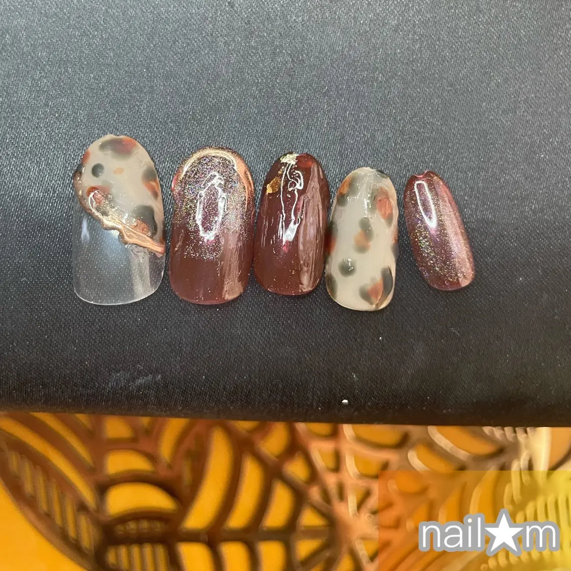 ネイル アニマル柄 マットネイル NAIL★M 真紀のネイルデザイン