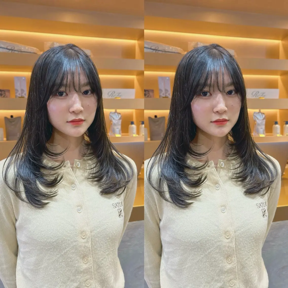 セミロング カラー 髪質改善 レイヤーカット カット ヘアカラー トリートメント 🎀レイヤー×艶髪 メンズパーマ/諒のヘアスタイル