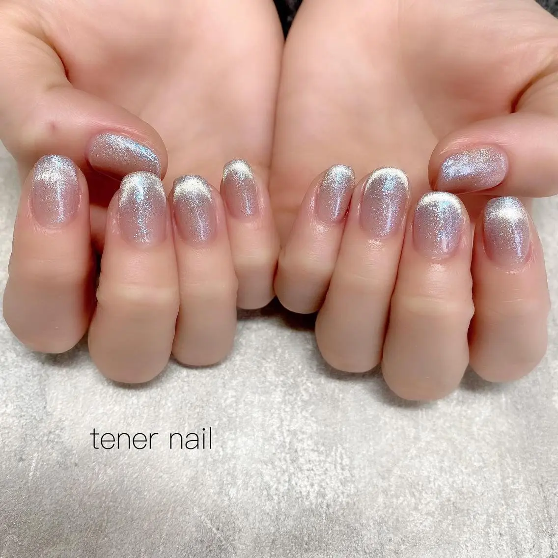 ネイル フレンチネイル マグネットネイル マグネットフレンチ テネルネイル tener nailのネイルデザイン