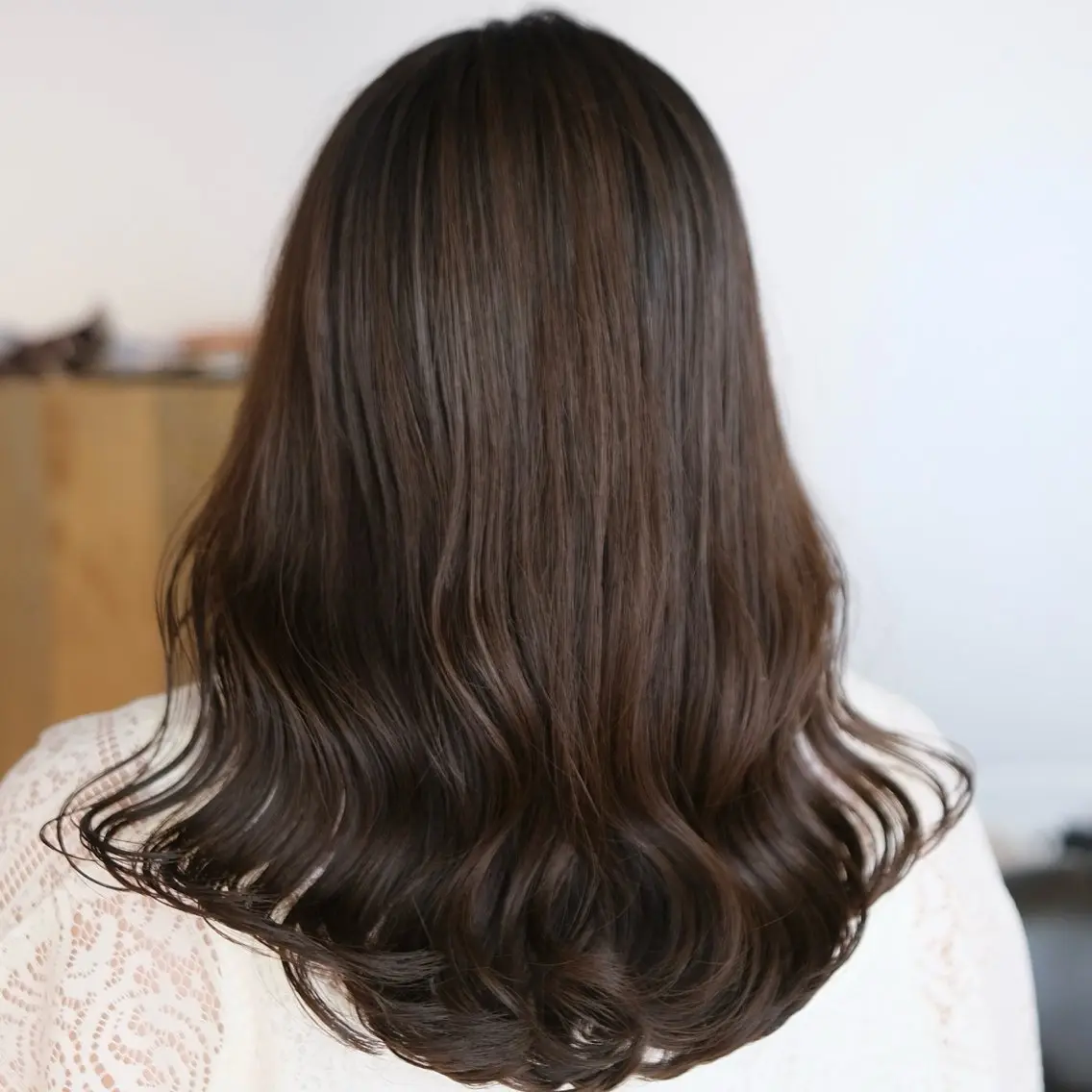 セミロング パーマ セミロングパーマ 韓国風ヘア デジタルパーマ カット パーマ BELO OSAKA マオのヘアスタイル