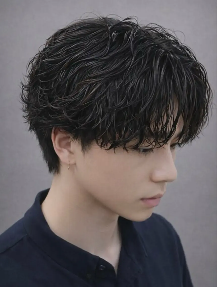 ミディアム パーマ メンズ ミディアムパーマ メンズパーマ カット パーマ 天神/growth/ YASUのヘアスタイル