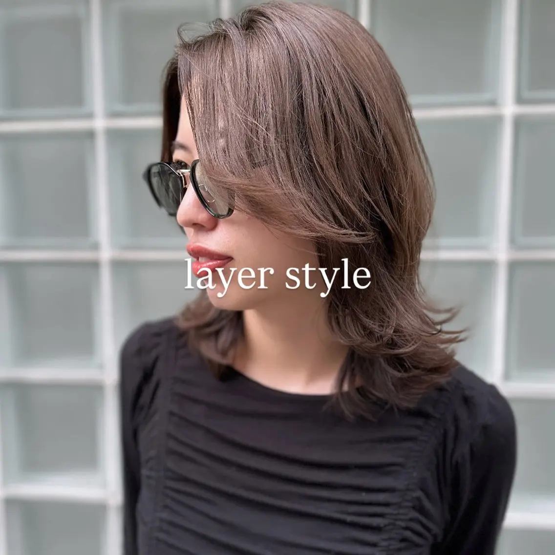 ミディアム カット ヘアカラー トリートメント 本町/新町/心斎橋 透明感カラーSANCのヘアスタイル