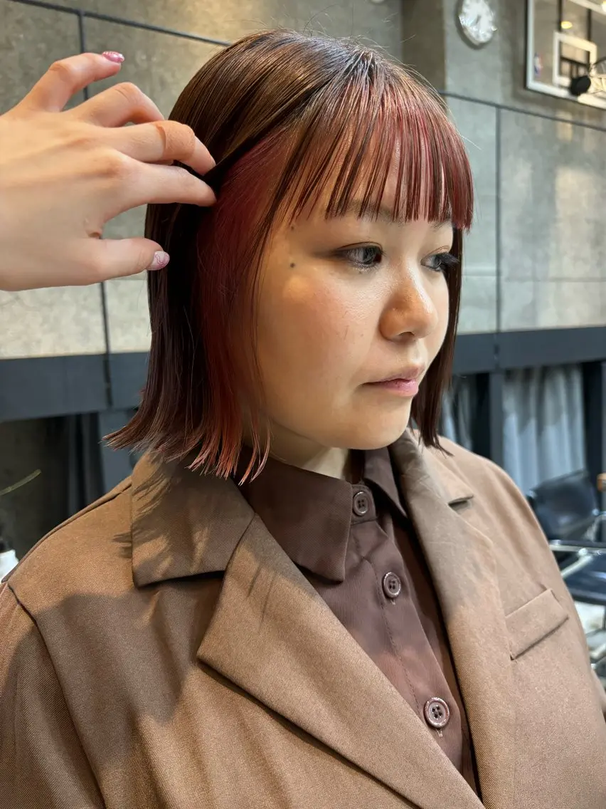 ショート カラー ヘアアレンジ インナーカラー カット ヘアカラー トリートメント ヘッドスパ ヘアセット 押切 響　のヘアスタイル
