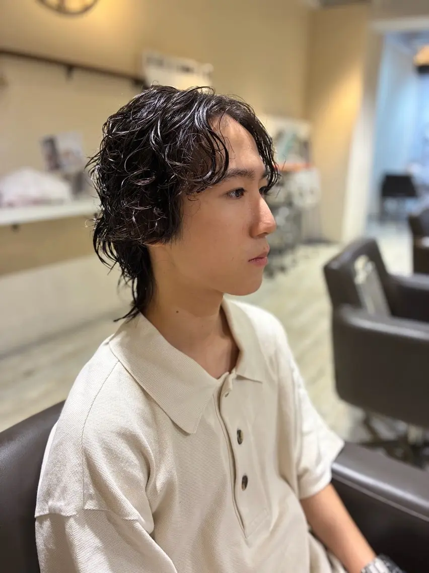 パーマ メンズ カット パーマ 【水素カラー/メンズ 】Lee布施/純平のヘアスタイル