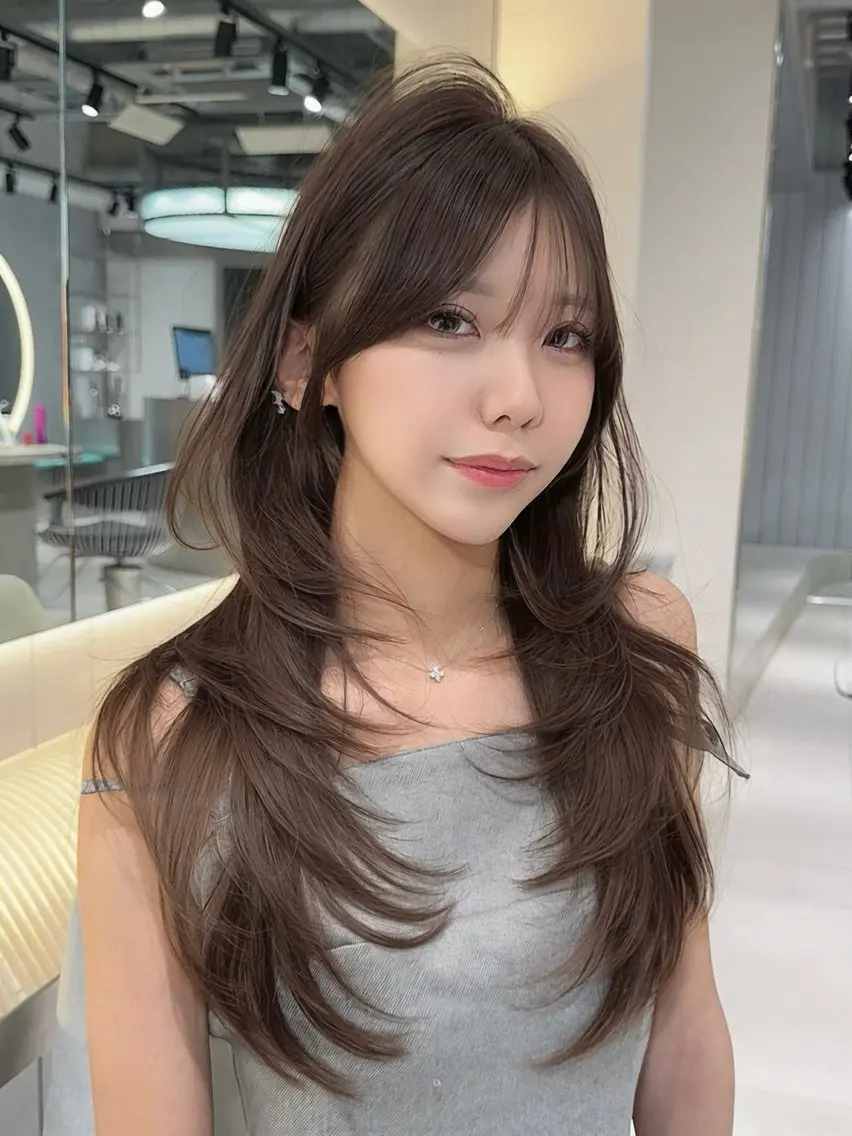 ロング レイヤーカット 佐渡優 365連勤する美容師のヘアスタイル