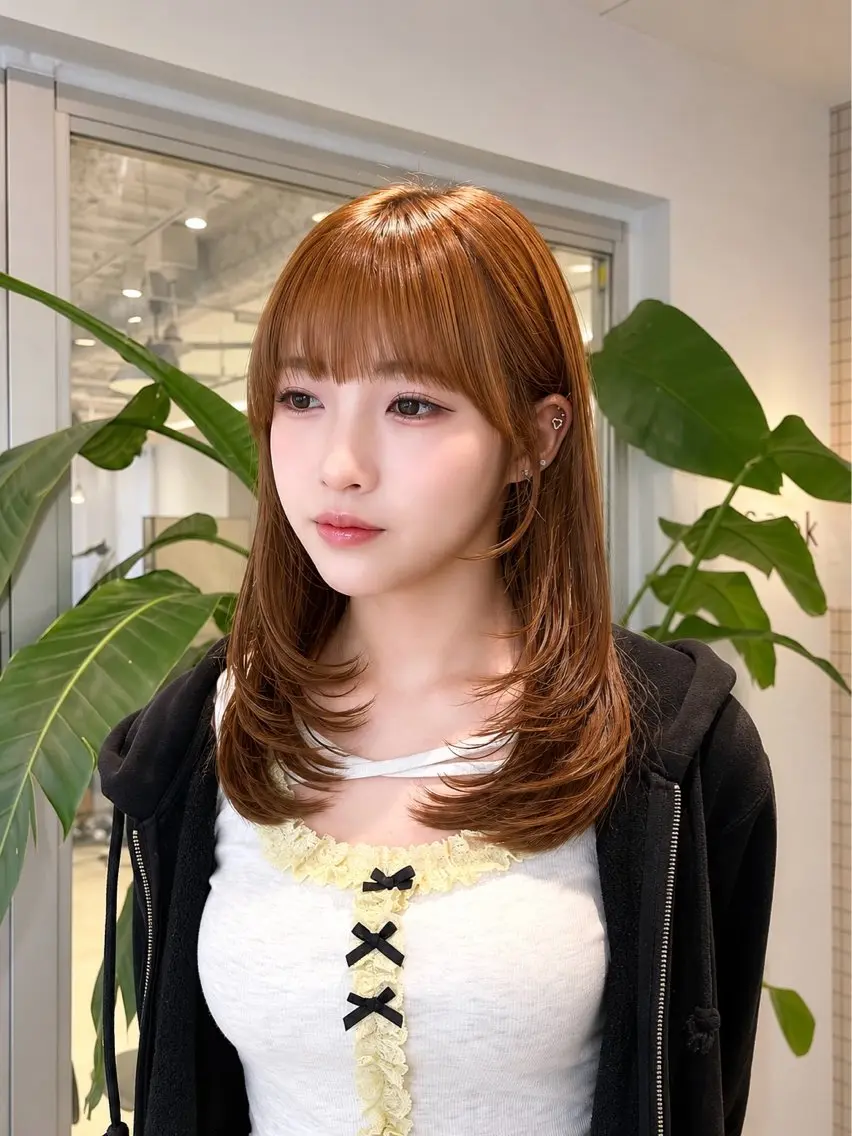 ロング限定♡ナチュラルレイヤー小顔カット🫧+3stepトリートメント🧴(補足説明必読📖  ̖́-)の写真
