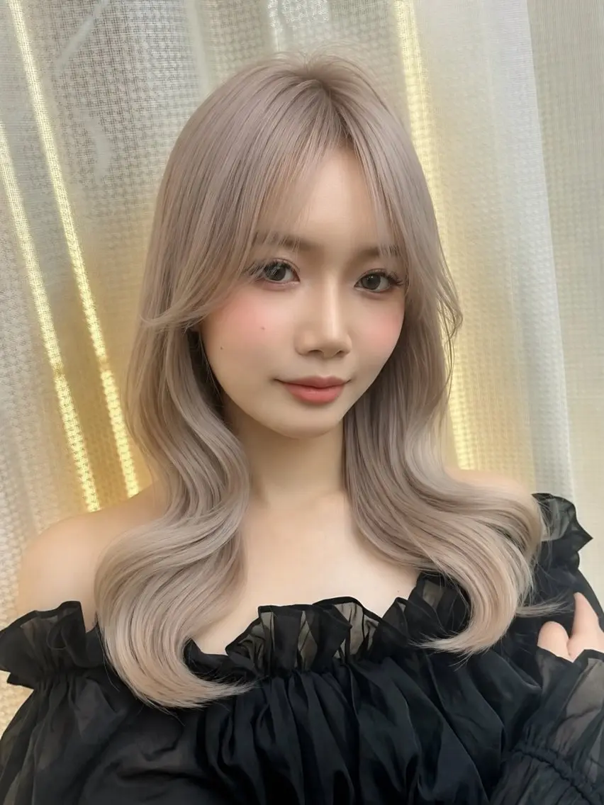 セミロング カラー ヘアアレンジ ヘアカラー トリートメント 韓国風カラーカット 🤍店長 鳥越のヘアスタイル