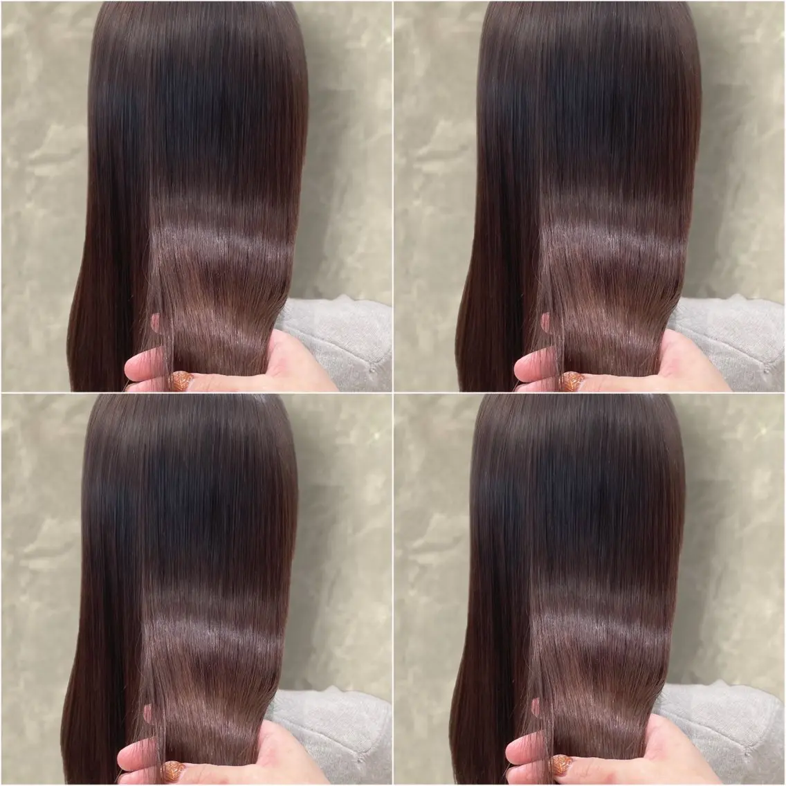 ロング カラー パーマ カット ヘアカラー 縮毛矯正 心斎橋/ブリーチなし 髪質改善/レイヤーのヘアスタイル
