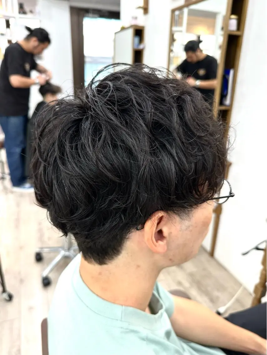 ショート メンズ カット パーマ 樫崎 遼のヘアスタイル