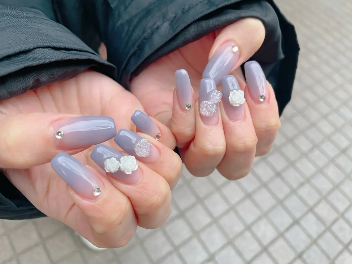 ネイル ジェルネイル ニュアンスネイル パラジェル 春ネイル nailroom OHANA🌴のネイルデザイン
