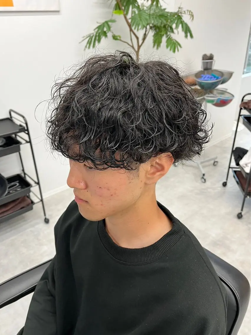 パーマ メンズ カット パーマ メンズパーマ/新潟/ 万代/田崎亮🌟のヘアスタイル