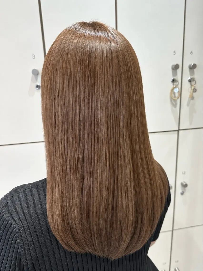 ミディアム カット ヘアカラー トリートメント 美髪矯正/渡辺 りんのヘアスタイル