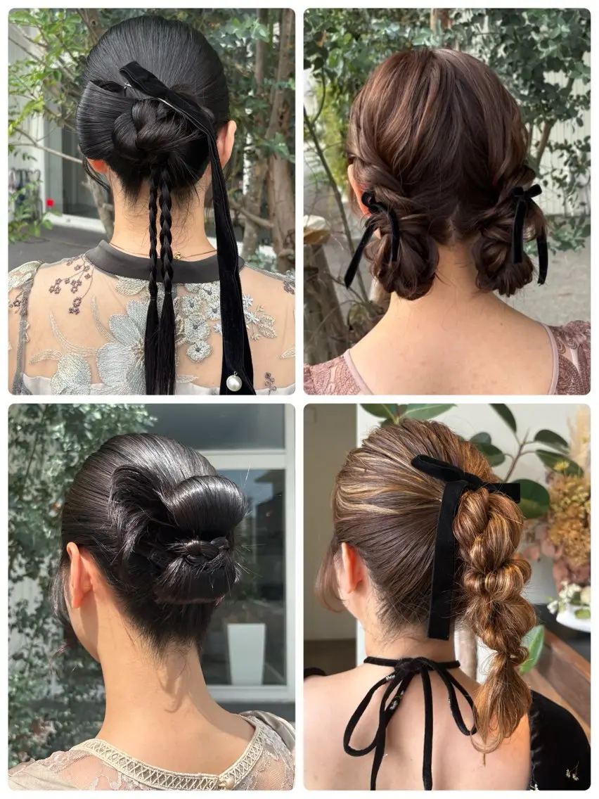 ミディアム ヘアアレンジ ヘアセット 高橋 乙葉のヘアスタイル