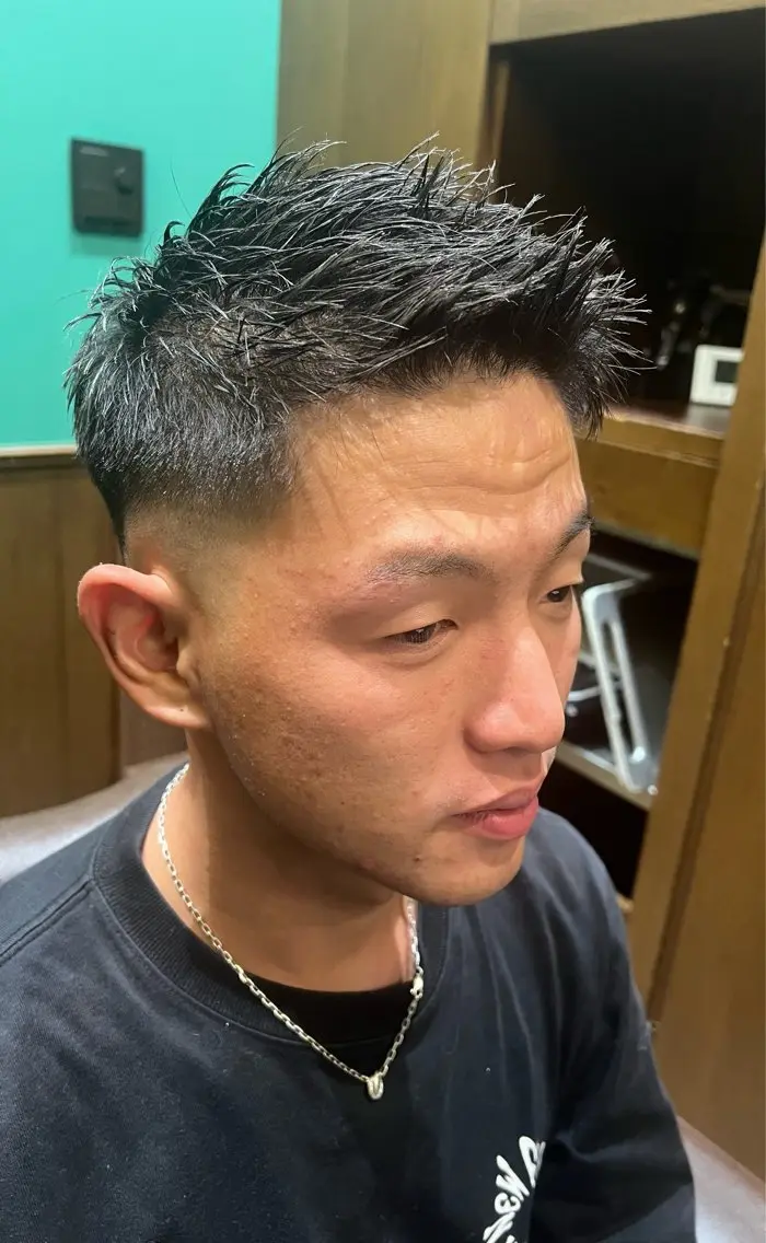 ショート メンズ フェードカット 境野 奏音のヘアスタイル
