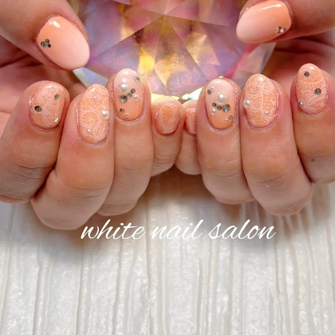 ネイル フットネイル ラメ(グリッター) ハンドネイル white nail salonのネイルデザイン