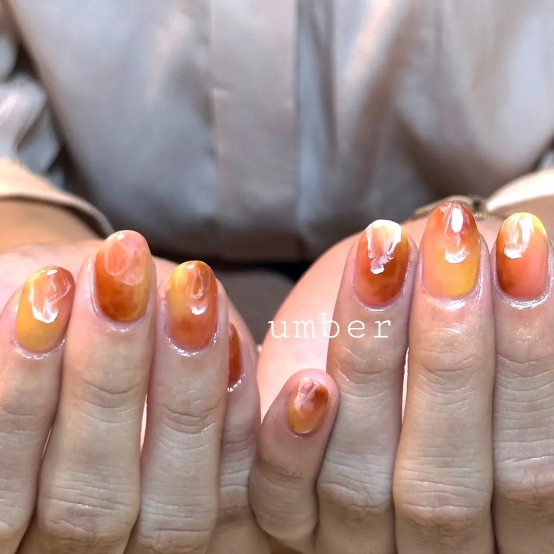 ネイル ハンドネイル umber 三茶1分のネイルデザイン