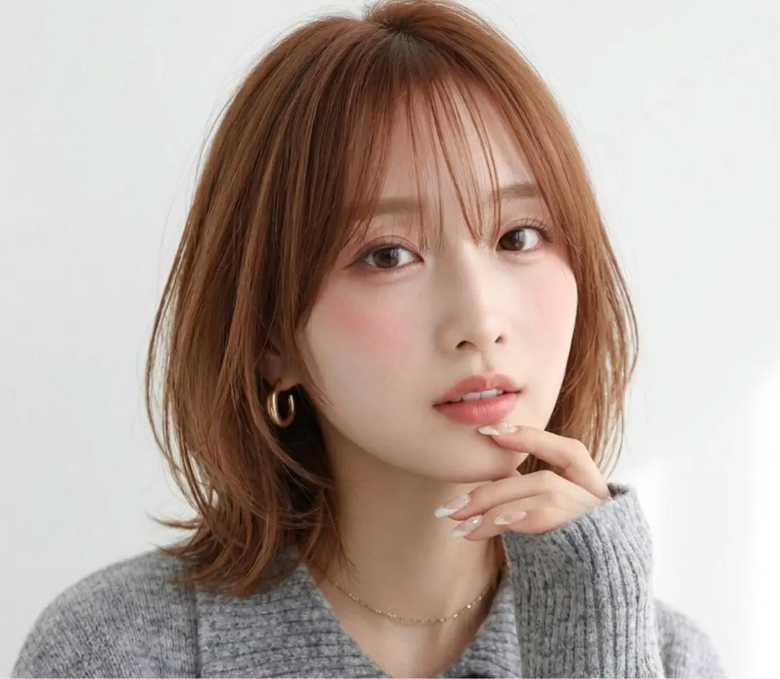 ミディアム ボブ レイヤー・カット モデル・こうたのヘアスタイル