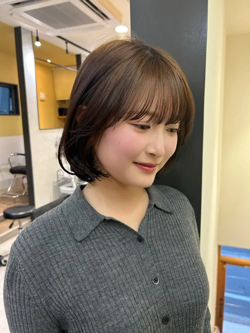 ショート ボブ 韓国風ヘア レイヤーカット カット トリートメント hubhair レイヤー/透明感のヘアスタイル