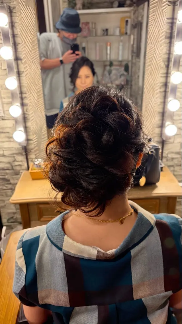 セミロング ヘアアレンジ hair make  Lucciのヘアスタイル