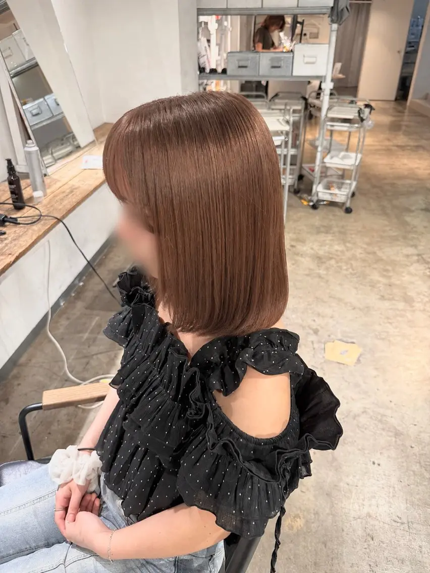 セミロング カラー ブリーチ ヘアカラー トリートメント 🫧ブリーチカラー/ 透明感/メンズ/みきのヘアスタイル