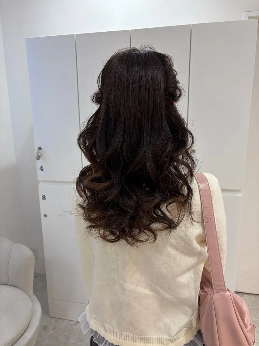 セミロング ヘアアレンジ ヘアセット ヘアセット/レイヤー 縮毛矯正/はるか🎀のヘアスタイル