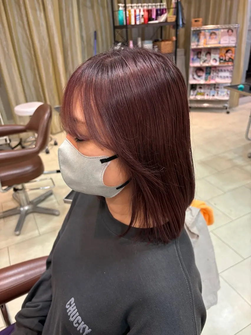 ミディアム カラー 鳥ちゃん🐥/中性系 /西中島/新大阪のヘアスタイル