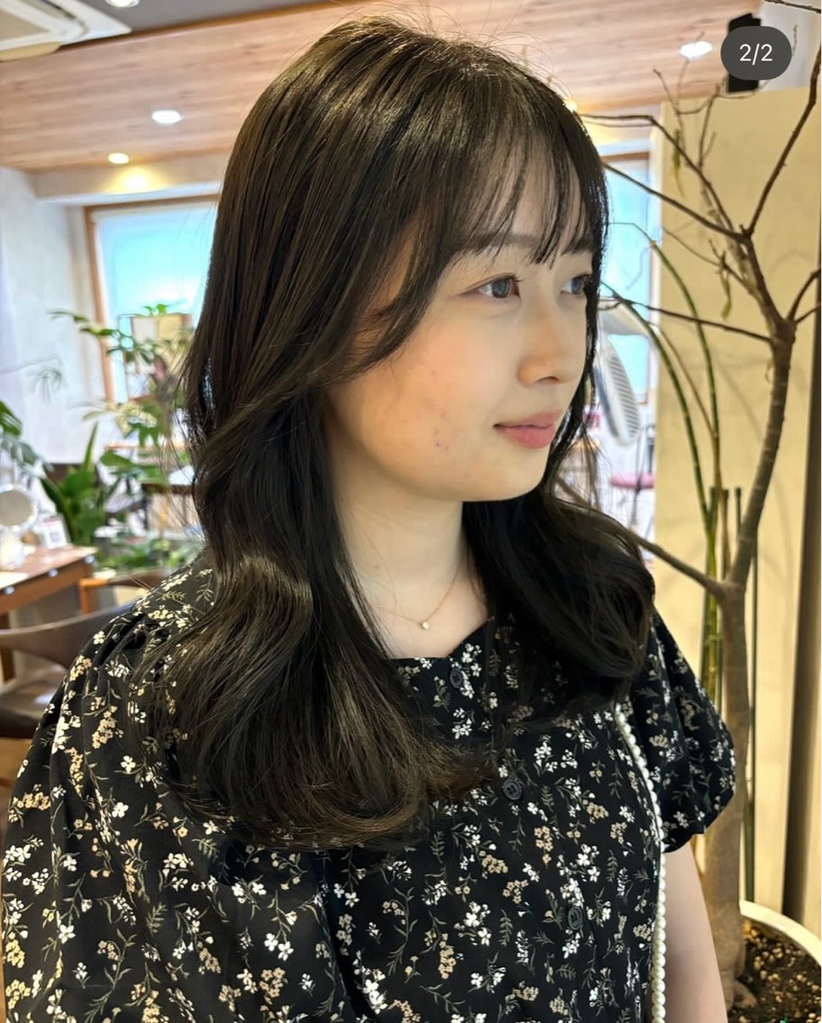 ロング 韓国風ヘア カット ヘアカラー ヘッドスパ 西村 みのりのヘアスタイル
