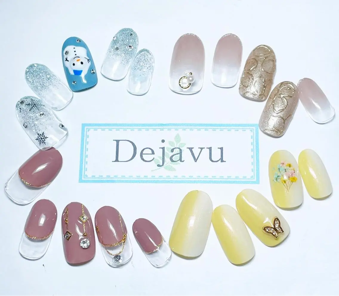 ネイル アートネイル 冬ネイル ハンドネイル Nail salon Dejavu 🌿のネイルデザイン
