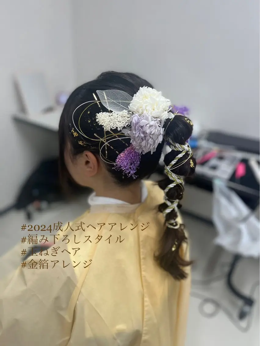 ロング ヘアアレンジ 玉ねぎヘアー 堀口 彩佳のヘアスタイル