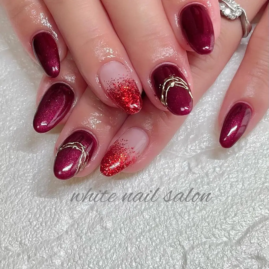 ネイル アートネイル 長さ出し フットネイル ジェルネイル ハードジェル ハンドネイル white nail salonのネイルデザイン