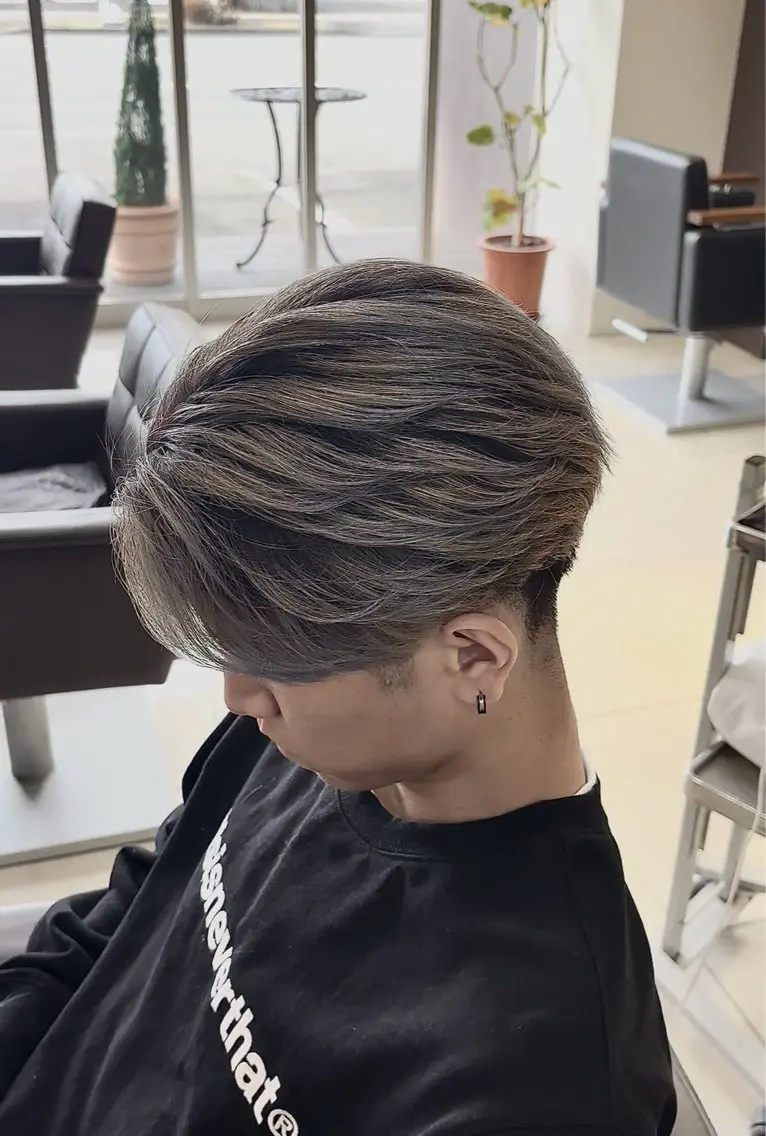 ショート メンズ カット ヘアカラー 静岡/草薙パーマ メンズバレイヤージュのヘアスタイル