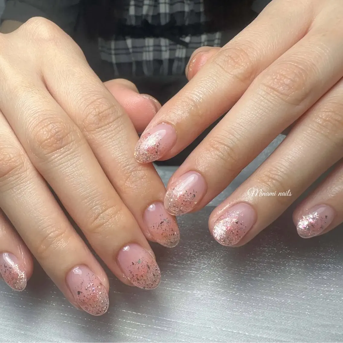 ネイル アートネイル ガーリー キラキラネイル 韓国ネイル マグネットネイル ハンドネイル Minami Nailsのネイルデザイン