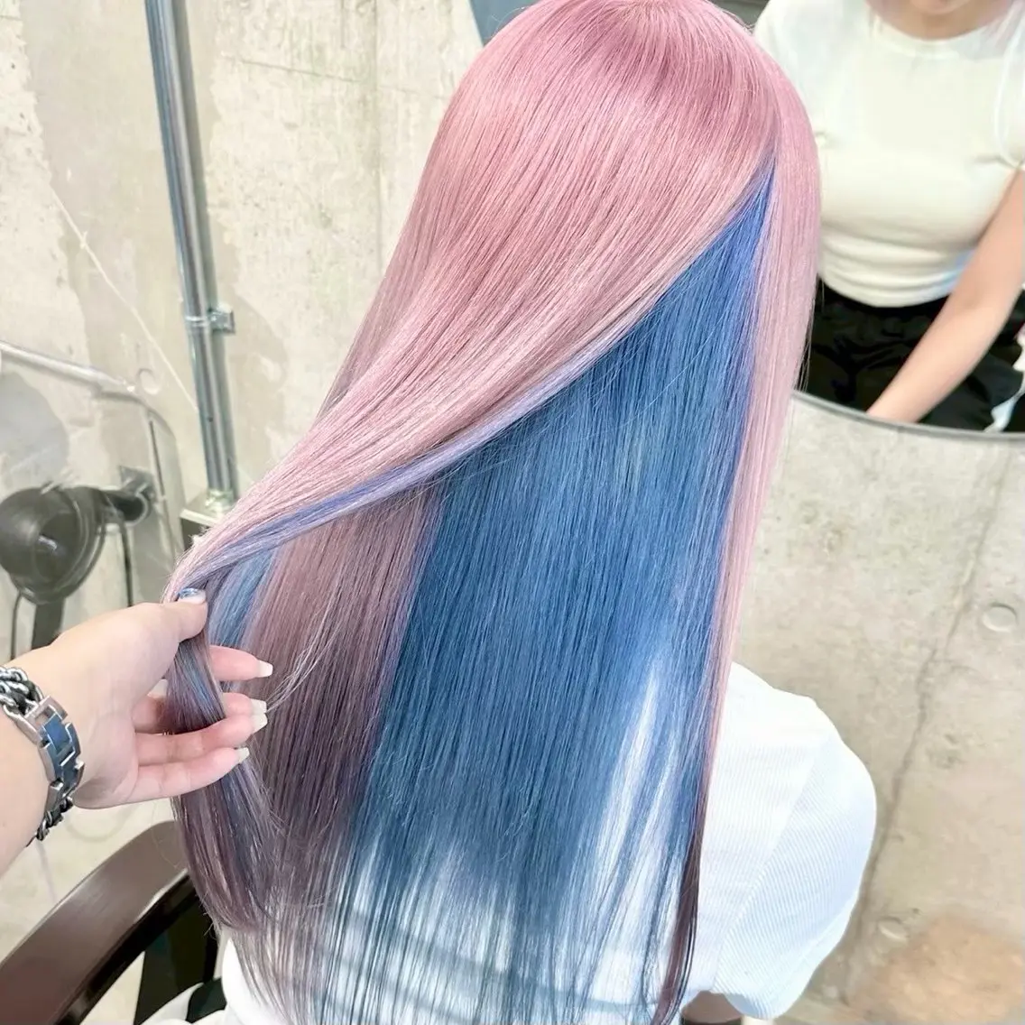 ロング カラー ブリーチ ヘアカラー トリートメント ✨ブリーチカラー× 艶髪SUZU🛼🫧のヘアスタイル