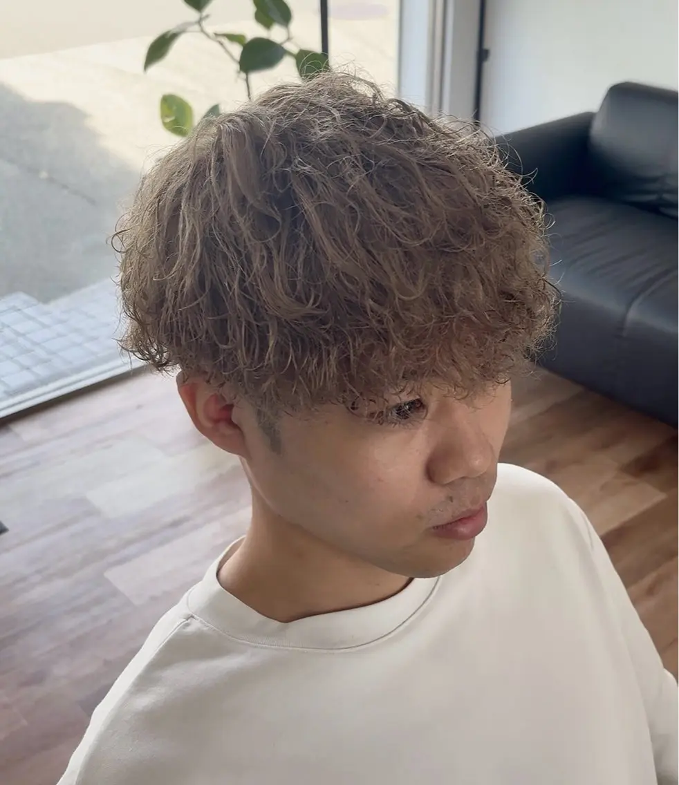カラー パーマ メンズ カット パーマ hairs 897のヘアスタイル