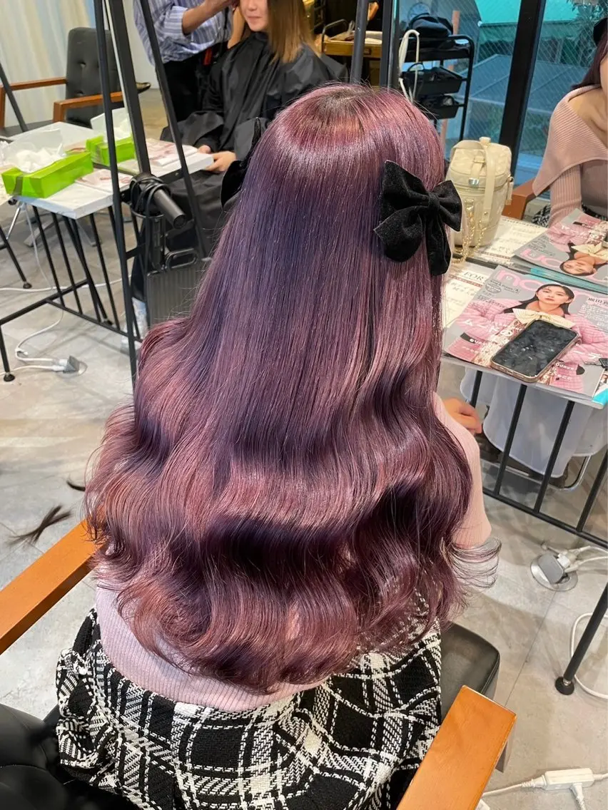 ロング カラー ベージュカラー ラベンダーカラー ラベンダーベージュ ‎Lby home 🪽mikuのヘアスタイル