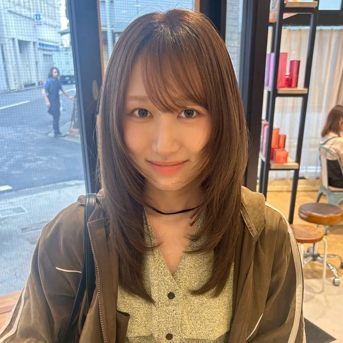 セミロング カラー カット ヘアカラー パーマ🌐 レイヤー/yukaのヘアスタイル