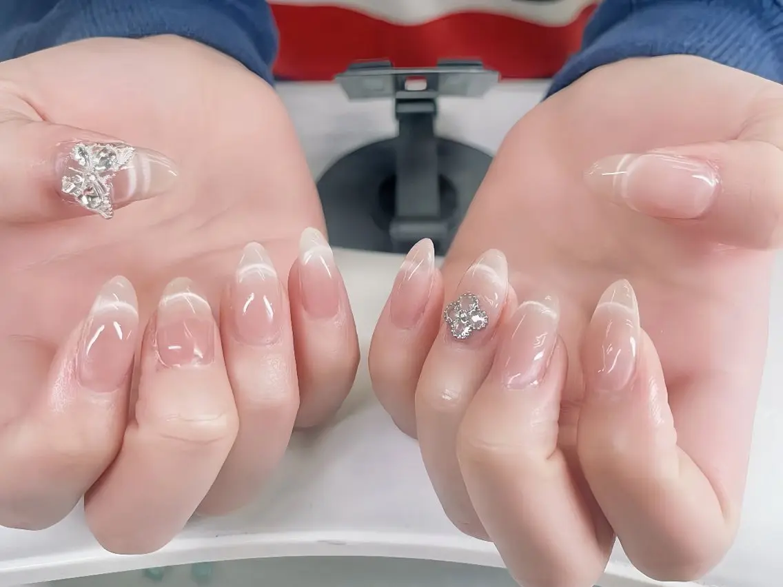 ネイル 長さ出し ジェルネイル 韓国ネイル マグネットネイル 持ち込み EGAO NAIL 錦糸町店のネイルデザイン