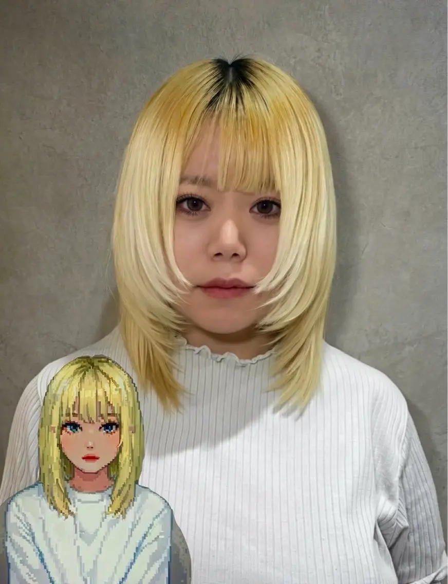 セミロング レイヤーカット こだいら ひめかのヘアスタイル