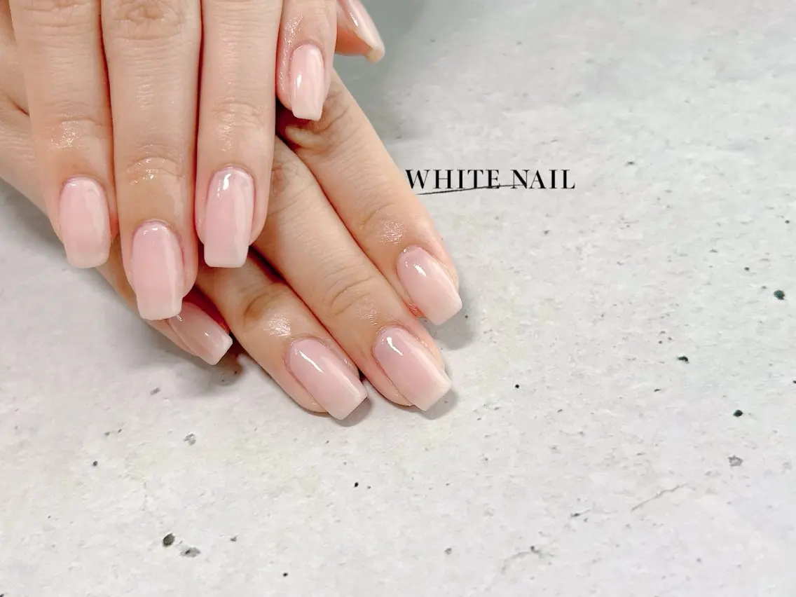 ネイル ワンカラーネイル ハンドネイル WHITE NAIL ホワイトネイルのネイルデザイン