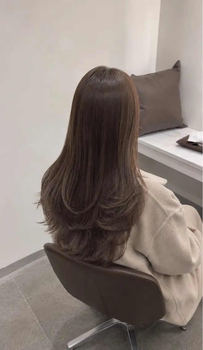 ロング カラー ヘアカラー 明るめワンカラー/ うる艶カラー/ゆいなのヘアスタイル