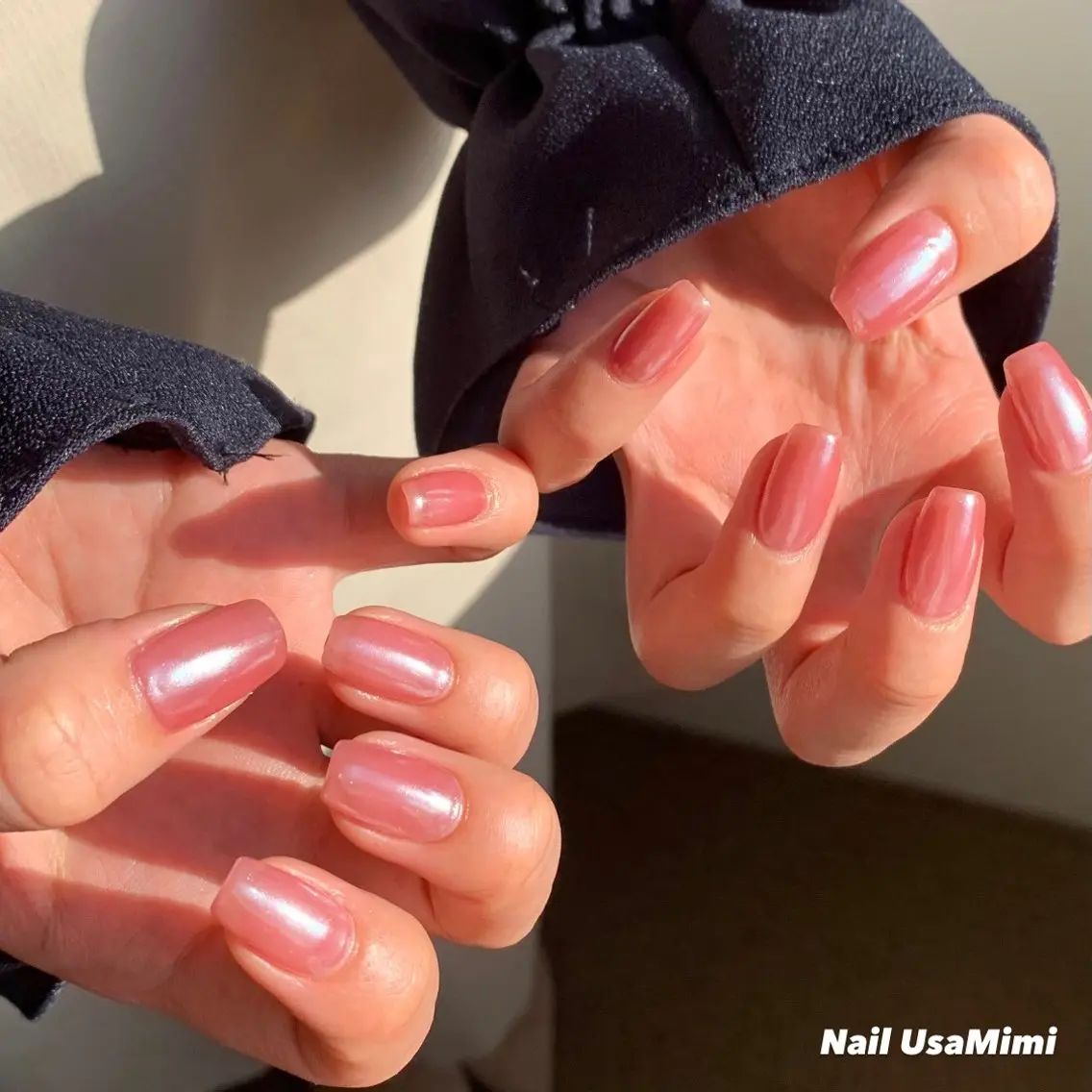 ネイル ジェルネイル マグネットネイル 持ち込み ワンカラーネイル パラジェル 本町ネイルNail UsaMimiのネイルデザイン
