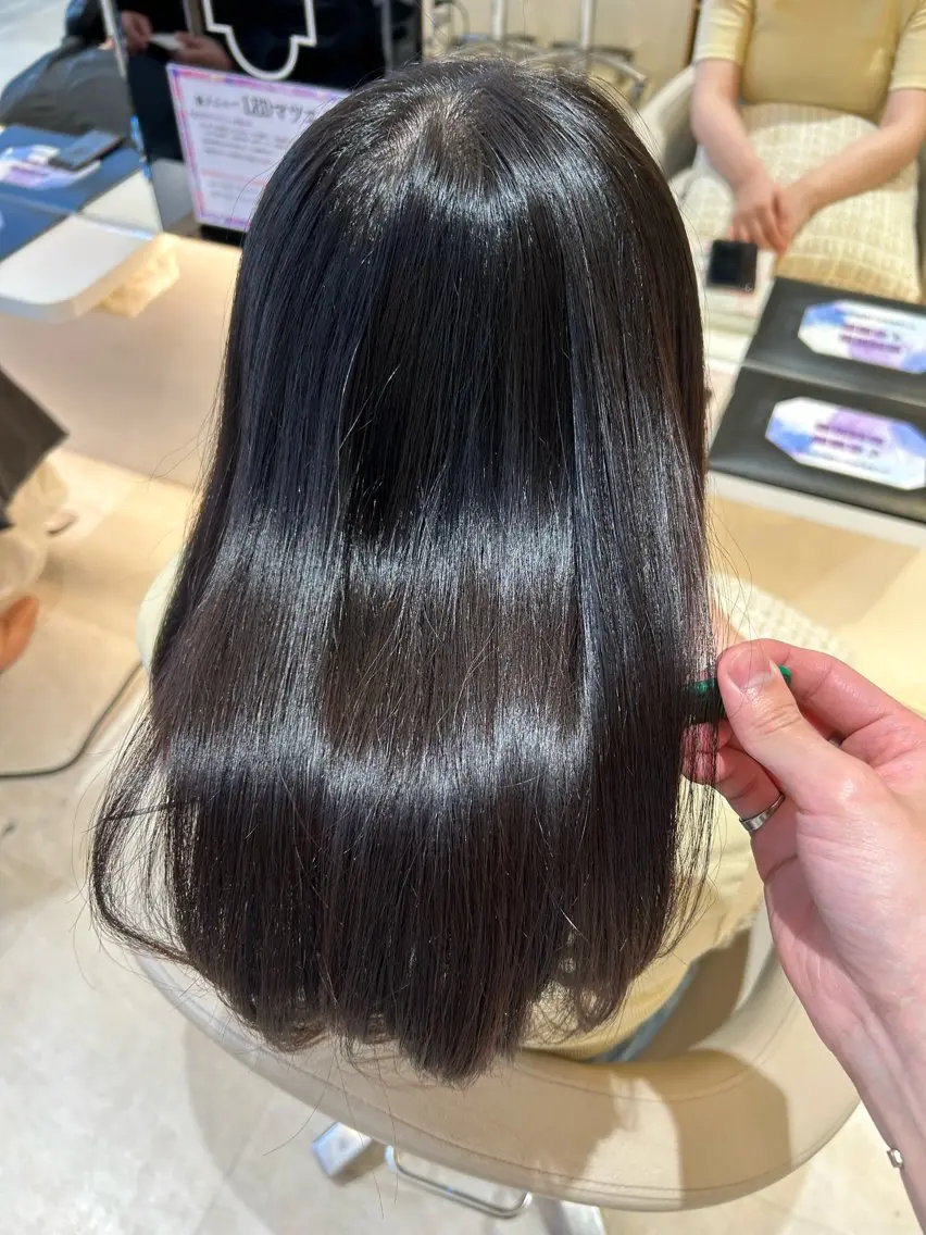 ロング 縮毛矯正 髪質改善・縮毛矯正 濱　泰賀のヘアスタイル
