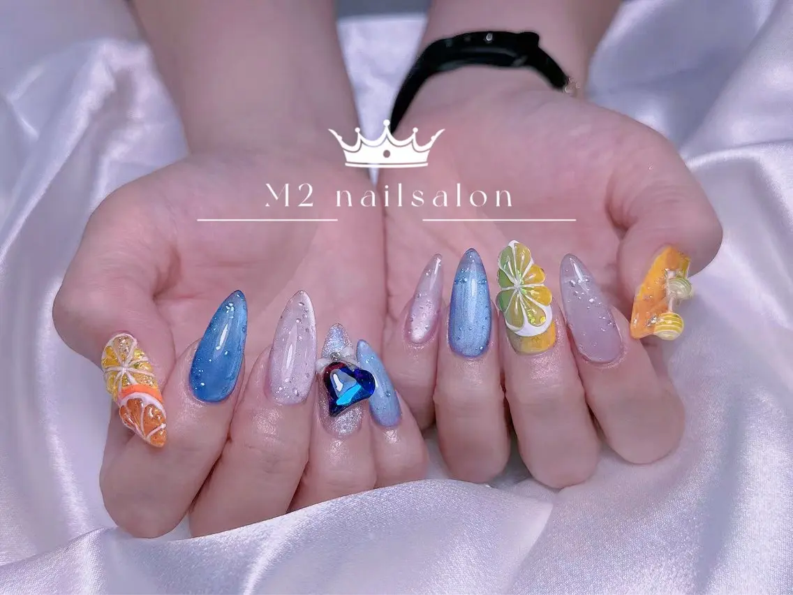 ネイル ハンドネイル 長さだし専門店 M2　rikaのネイルデザイン