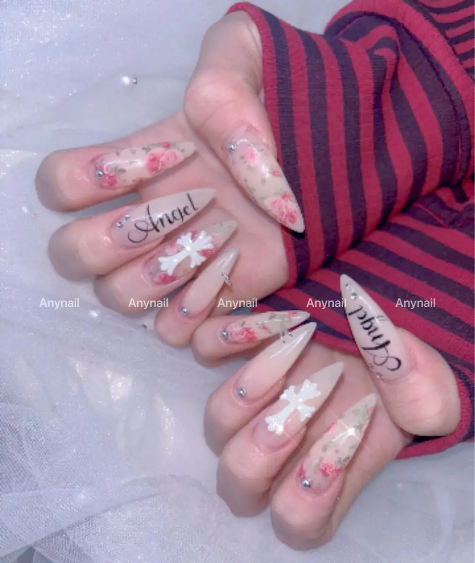 ネイル チークネイル 長さ出し フレンチネイル ジェルネイル 韓国ネイル ハンドネイル Any nail新大久保店のネイルデザイン
