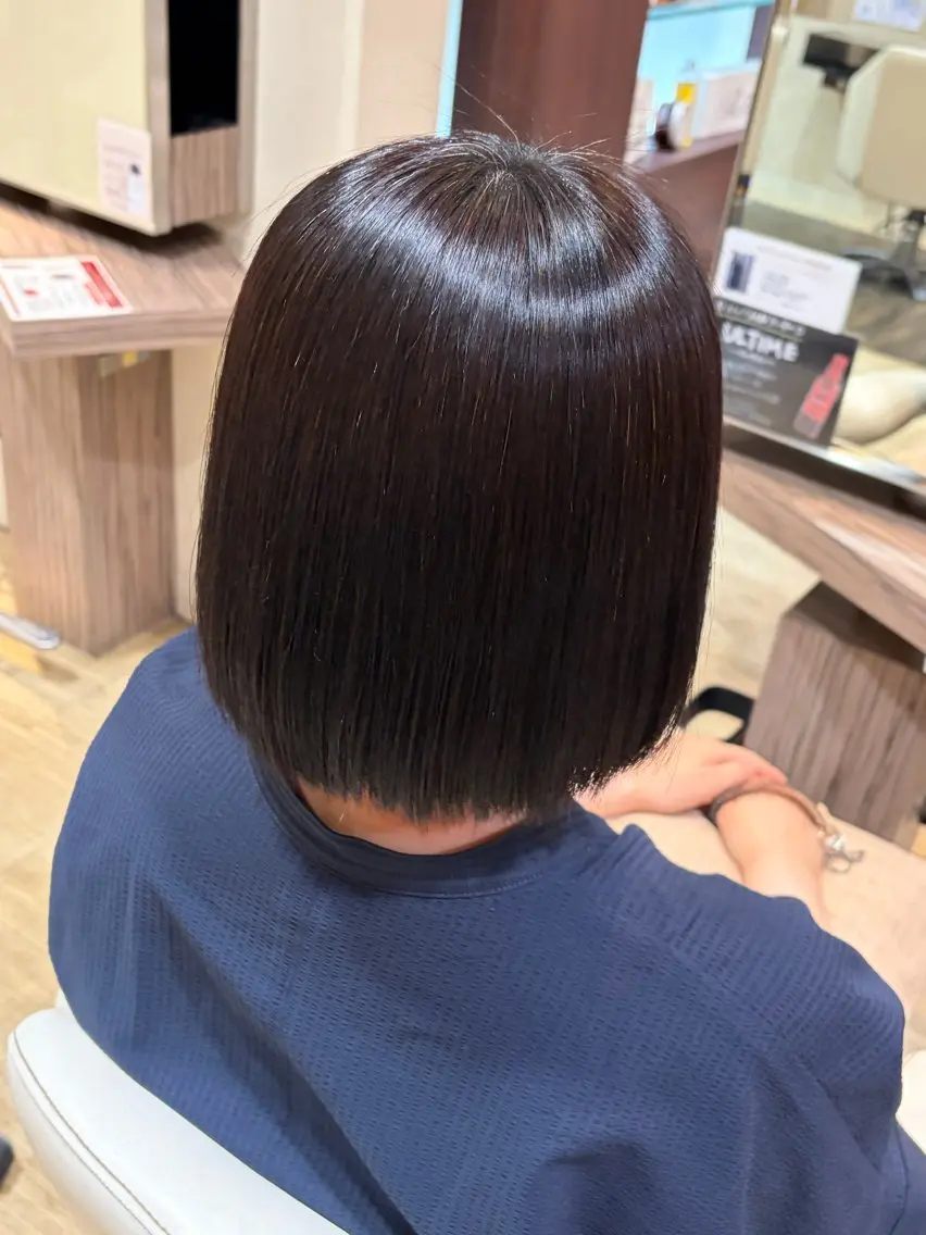 ミディアム 縮毛矯正 加藤 沙枝のヘアスタイル