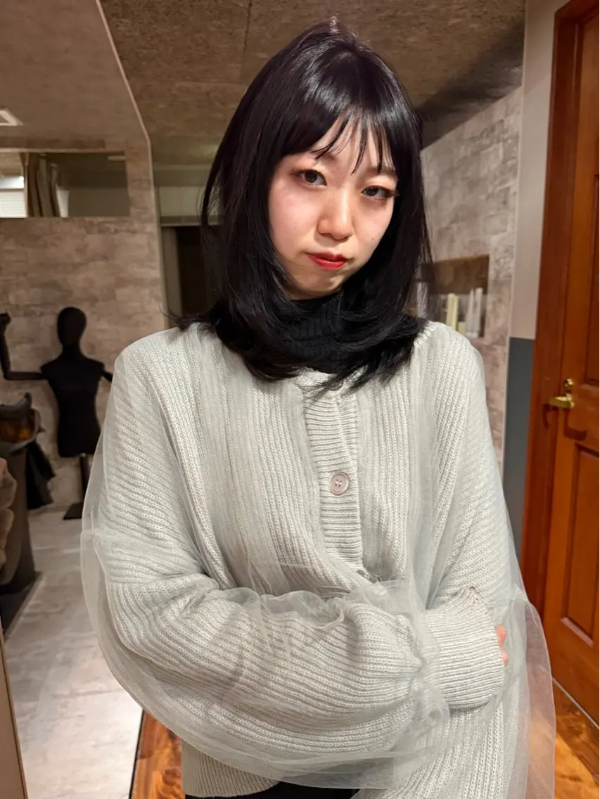 ミディアム カラー カット ヘアカラー トリートメント mai / linoah˚✧のヘアスタイル