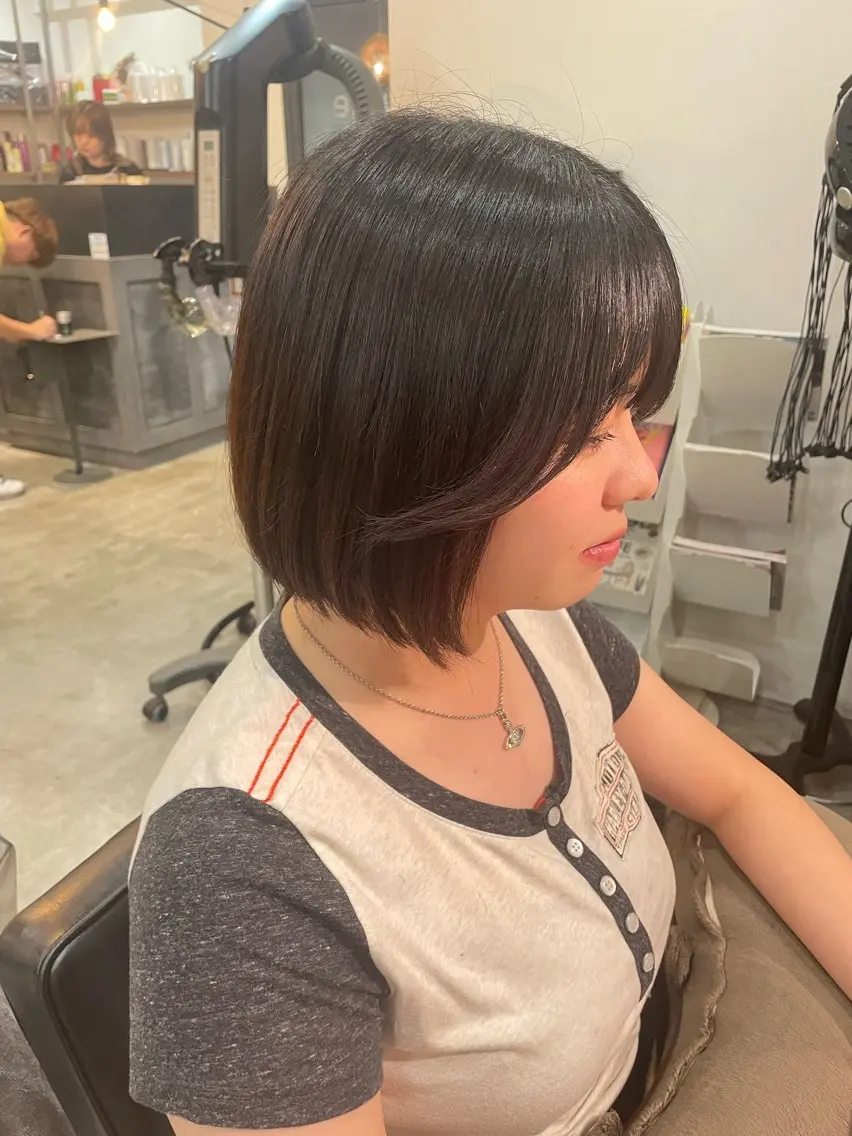 ショート カット 縮毛矯正 顔周りカット 🎀サヤカ🎀のヘアスタイル