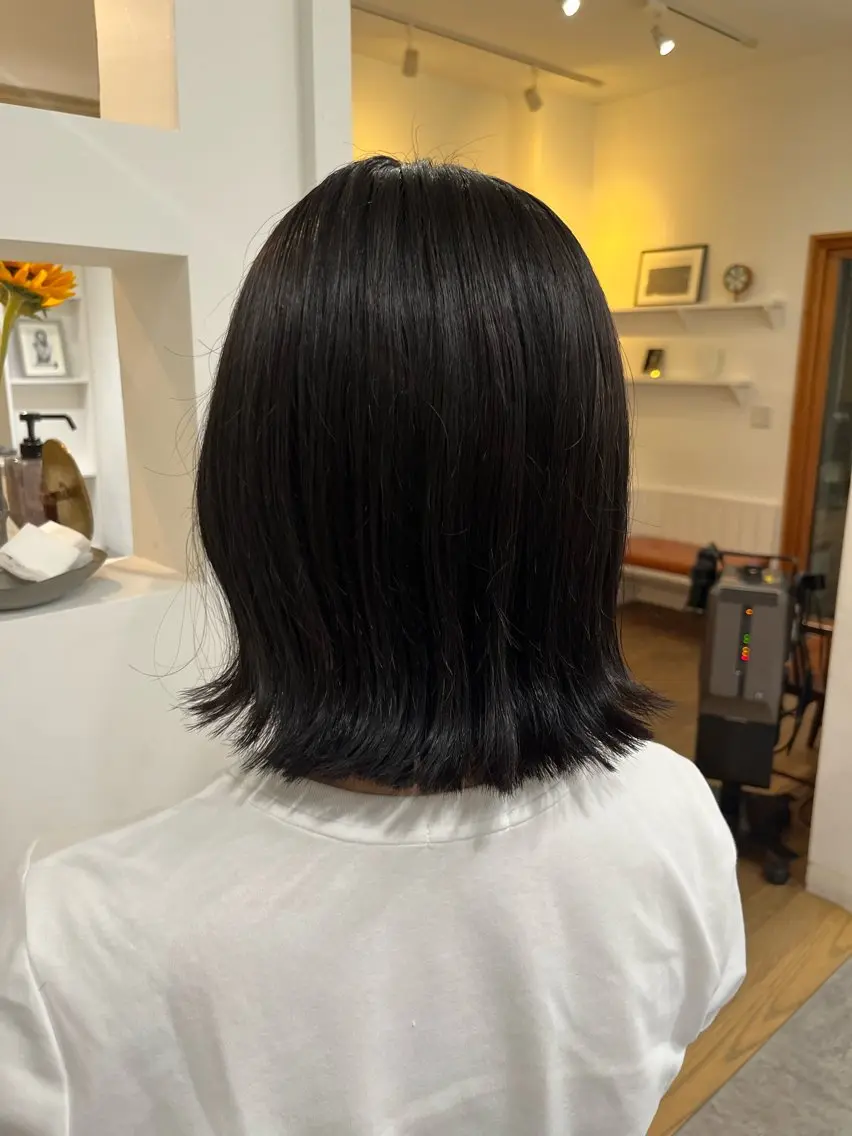 ミディアム トリートメント カット ヘアカラー トリートメント 無料カットモデル‪✨ ✂️Nanami🌷のヘアスタイル
