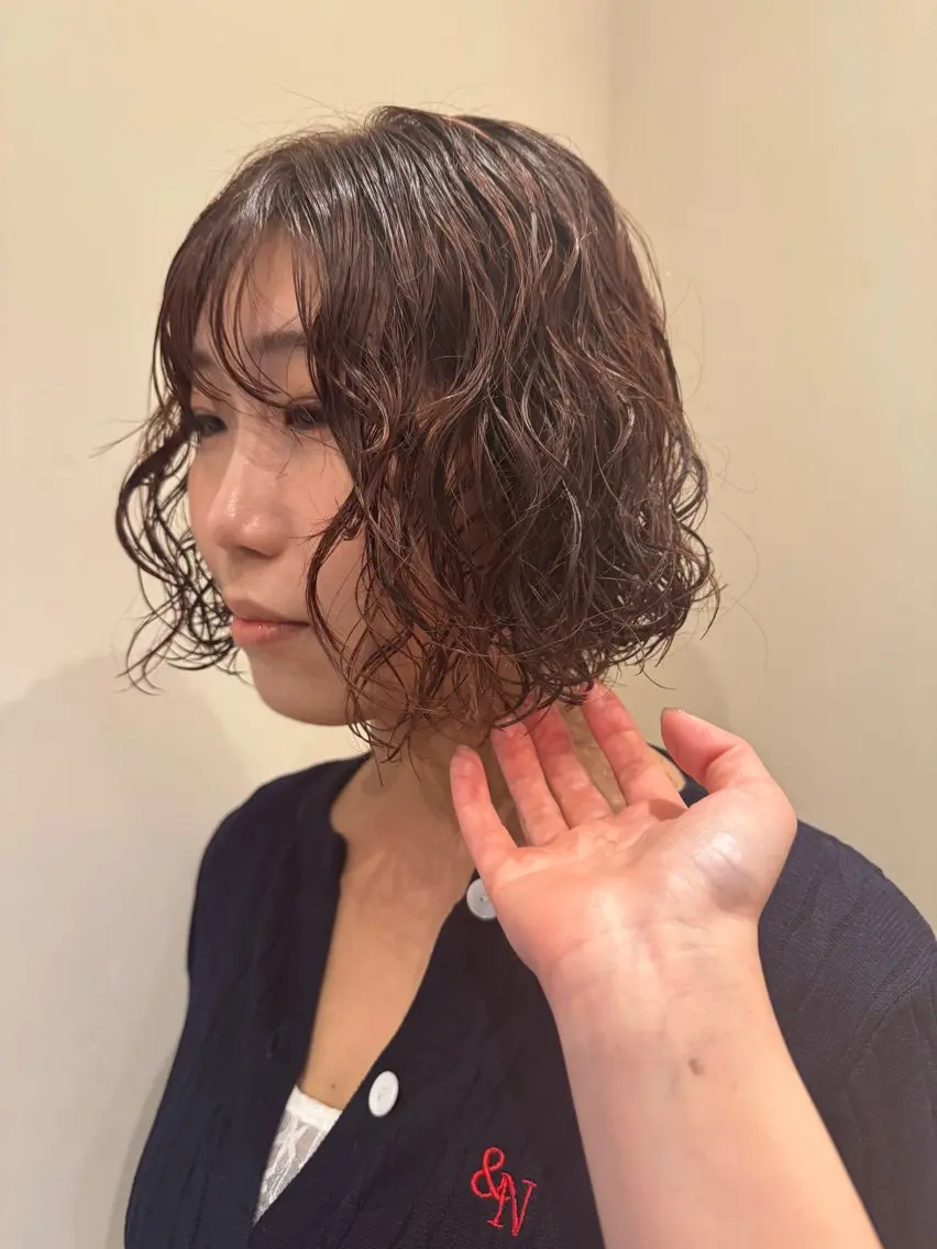 ショート パーマ ボブ パーマ トリートメント ENIF 大島 芽生のヘアスタイル